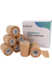 Self Adhesive Wrap Cohesive Wrap Bandages 6 Count 3" x 5 Yards, Medical Tape, Adhesive Flexible Breathable First Aid Non Woven Rolls, Stretch Athletic, Ankle Sprains &amp; Swelling, Sport