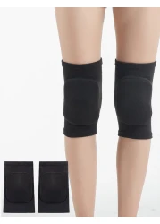 SUJAYU Knee Pads for Women, Dance Knee Pads Wrestling Knee Pads Basketball Knee Pads Volleyball Knee Pads for Women, Knee Protector Soft Knee Pads for Work (Black, M)