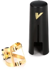 Vandoren LC57DP MO Ligature and Plastic Cap for Alto Saxophone Gilded Finish
