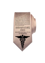 Universal Zone Hippocratic Oath Tie, Gift for Doctor, Gift for Physician, Doctor gift Idea, Graduation Gift for Doctor, Physician Gift (Greek and Latin Version)