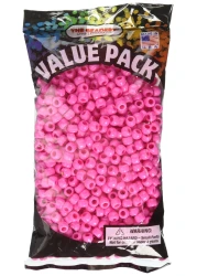 The Beadery 6 by 9mm Barrel Pony Bead Hot Pink 900Pieces 9x6mm 750V063
