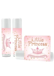 12 Little Princess Lip Balms - Princess Baby Shower Favors - Princess Party Favors - Princess Birthday Favors