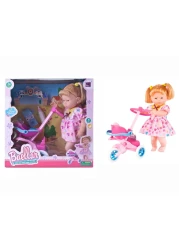 Baellar Baby Doll With Stroller 15inch Multicolour