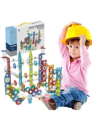 113 Pcs Magnetic Tiles Set for Kids - STEM Learning Toy with Colorful magnatic tiles Blocks and Stickers Creative Educational Building Blocks for Boys &amp; Girls