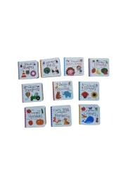 Kid's Early Learning animal, vegetable, color, action word, bird, transport, fruit, flower, shape, and number flash cards ( Set of 10 Pcs)