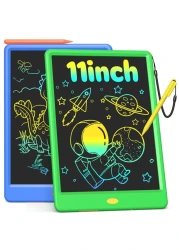Magic Jimmy 2 Pack 11 Inch LCD Writing Tablet Doodle Board, Colorful Electronic Drawing Pads, Creative Drawing Fun for Kids 3-6, Educational Car Trip Toys Navy Blue and Green