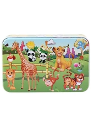 Aiwanto 60Pcs Zoo Puzzle Animal Jigsaw Puzzle Zoo Animal Educational Puzzles