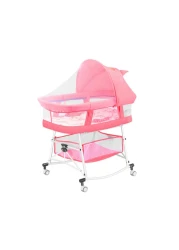 3 in 1 Portable Baby Sleeper Rocking Cradle Bed pink
