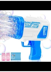 Blue Bubble Machine for Kids, Outdoor Indoor Basket Stuffers Automatic Toys Birthday Gifts for 3+ Years Old Toddlers Girls Boys Wedding Party Include Bubble Solution