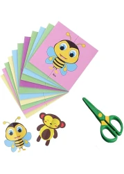 Jmd 120Pcs Of Colorful Children Paper Folding, Paper Cutting Cartoon Origami Paper Making Educational Toys Fun Cut Paper