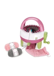 DIY Knitting Machine for Girls &ndash; Crochet Braiding Weaving Loom Toy for Kids, Handmade Wool Craft Set, Manual Pretend Play, Creative DIY Knitting Kit
