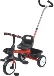 Lovely Baby LB T03 Tricycle Stroller, Baby Push Trike, Kids First Bike, Pushchair, With Parent Handle, Red