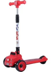 Top Gear Kids Scooter TG 865 &ndash; 3-Wheel Foldable Kick Scooter Lightweight Push Scooter for Ages 3-12 - Red
