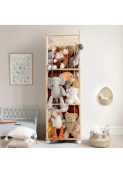 Mloong Stuffed Animal Storage, Wood Stuffed Animal Zoo Storage,Space Save Toy Organizer, Extra Large Capacity Plush Toy Cage,Stuffed Animal Holder,Gift for Nursery Playroom Kidroom Bedroom-54 inch