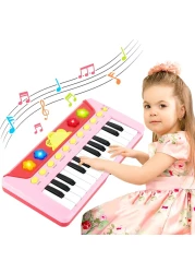BAOLI 24 Keys Piano Keyboard for Kids, Multifunctional Portable Electronic Piano Educational Musical Instrument Toys, Birthday Gifts for Beginner Children Toddler Boys Girls Age 3-5