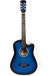 Mike Music 38 inch Acoustic Guitar with Bag and Strap (blue)