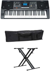 Mike Music 61 Keys Full Size Electronic Piano Keyboard portable Musical Instrument (812 with Stand&amp;Bag)