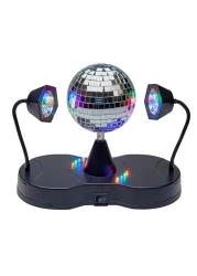 Playbees Rotating Disco Ball LED Revolving Disco Ball with Movable Strobe Lights for Disco Party Decor Mirror Lights Party Mini Lava Lamp Alternative 30 Second Dance Party