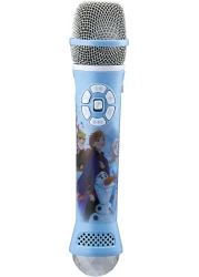 eKids Disney Frozen 2 Bluetooth Karaoke Microphone with LED Disco Party Lights Portable Bluetooth Speaker Compatible with Apple Samsung Siri and Google Assistant Karaoke Machine for