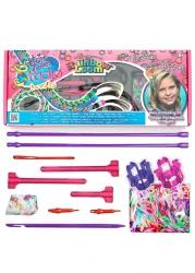 Rainbow Loom&reg; Hair Loom Studio Kit, Features 2 Finger Loom, 40 Beads, 600 Rubber Colorful Rubber Bands and Many More, Great Gift for Girls 7+
