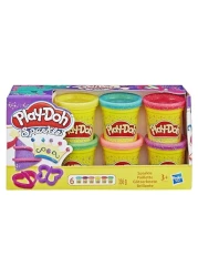 PlayDoh Sparkle Compound 6Pack of 2Ounce Cans Toys for 3 Years and Up Play Doh Arts and Crafts for Kids
