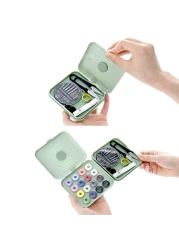 GOLDEN ROSE Magnetic Sewing Kit Travel Portable Storage Box DIY Embroidery Needle Thread Scissor Set