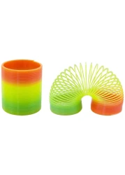 Samdone Rainbow Magic Spring, Colorful Rainbow Neon Plastic Spring Toy Party Supplies (1pc Color Random)