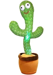 Generic Electric Dancing Cactus Toy For Baby, The Singing Cactus Toys For Kids, Mimicking Repeating Parrot Talking Cactus Toy That Can Sing And Dance USB Rechargable