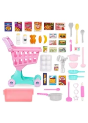 Battat- Play Circle- Shopping Cart &amp; Grocery Set For Kids &ndash; Toy Food &ndash; Play Kitchen- Pretend Play- 3 years +