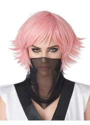 California Costumes Women's Feathered Cosplay Wig, Rose Pink, One Size