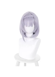 Anime Cosplay Wig Noelle for Genshin Impact Lavender short hair Wig with Free Wig Cap for Comic Con, Cosplay show, Halloween