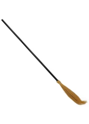 Skeleteen Witch Broomstick Costume Accessories - Realistic Wizard Flying Broom Stick Accessory For Costumes