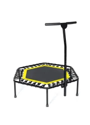 YALLA HomeGym Exercise Trampoline with Adjustable Handrail Bar, Indoor And Outdoor for Adults &amp; Kids