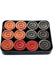 ULTIMAX Professional Carrom Wooden Game Coins And Striker Set,Standard Size Carrom Tournament Striker Wooden Checkers- 24 Pieces With Cover Case + 1 Striker