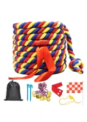Tug of War Rope for Kids and Adults20FT Tug a War Rope for Outdoor Games Field Day Family Reunion Birthday Party GamesSummer Outside Activities Yard Backyard Lawn Picnic Games Team Building Games