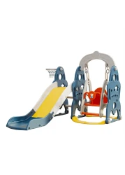 Children Indoor Playground Kids Colorful Rocket Theme Plastic Swing Slide Baby Multifunctional Toys