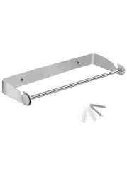 PHUNAYA Under Cabinet Paper Towel Holder Wall Mount for Home Kitchen,Stainless Steel for Large Rolls-Brushed Nickel
