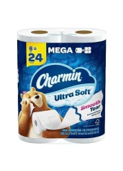 Charmin Ultra Soft Toilet Paper 6 Mega Rolls 24 Regular Rolls
