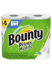 Bounty SelectASize Paper Towels Prints 2 Triple Rolls 6 Regular Rolls Packaging May Vary