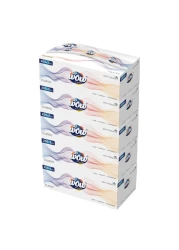 واو كلاسيك مناديل ناعمة للوجه طبقتين 200 منديل، حزمة من 5