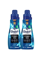 Comfort Concentrated Fabric Softener Iris &amp; Jasmine For Long Lasting Fragrance 700ml Pack of 2
