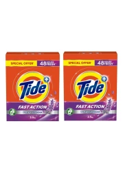 Tide Fast Action Plus Low Solution Detergent Powder Downy Lavender 2.5kg Pack of 2