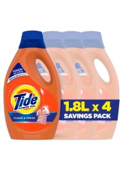 Tide Liquid Laundry Detergent Morning Fresh 1.8L Pack of 4