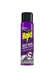 RaidBed Bug Foaming Spray Kills Bed Bugs and Their Eggs for Indoor Use NonStaining Keeps Killing for Weeks 165 oz Pack of 1