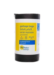 Mychoice 5 Gallon Oxo Bio-Degradable 45 x 52cm Black 60 Garbage Bags