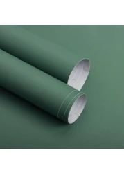 Froluya Emerald Green Peel and Stick Wallpaper 16 inch x 118 inch Green Contact Paper Matte Removable Waterproof Peel and Stick Wallpaper Self-Adhesive Contact Paper for Cabinets Bedroom Bathroom