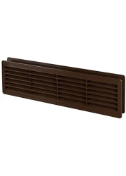 Bathroom Door Air Vent Grille 455mm x 135mm 18 x 53 inch Two Sided Ventilation Cover Brown