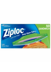 زيبلوك أكياس تخزين الساندويتش 50 كيس