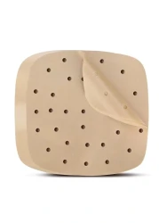 Air Fryer Parchment disposable Paper Liners: 200PCS 8.5 inch Square Perforated parchment paper, Premium Bamboo Steamer Liner for Air Fryers Baking Cooking Oven