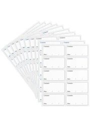 Nestcode Freezer Labels Pack of 100 Easy to Peel Food Label Stickers for Food Storage Boxes Jars Waterproof Leaves No Sticky Residue After Use 36cm